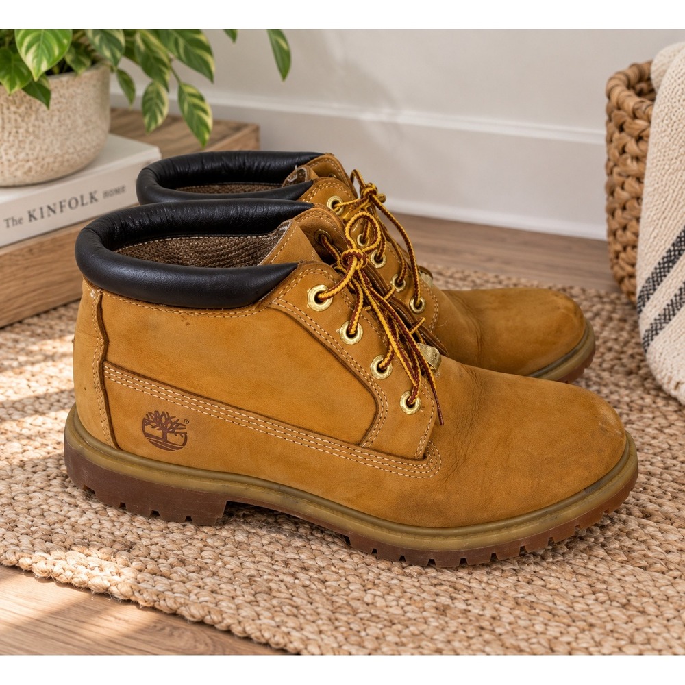 Timberland Womens Wheat Nubuck Waterproof Boots Tan Leather Lace Up 6.5 M